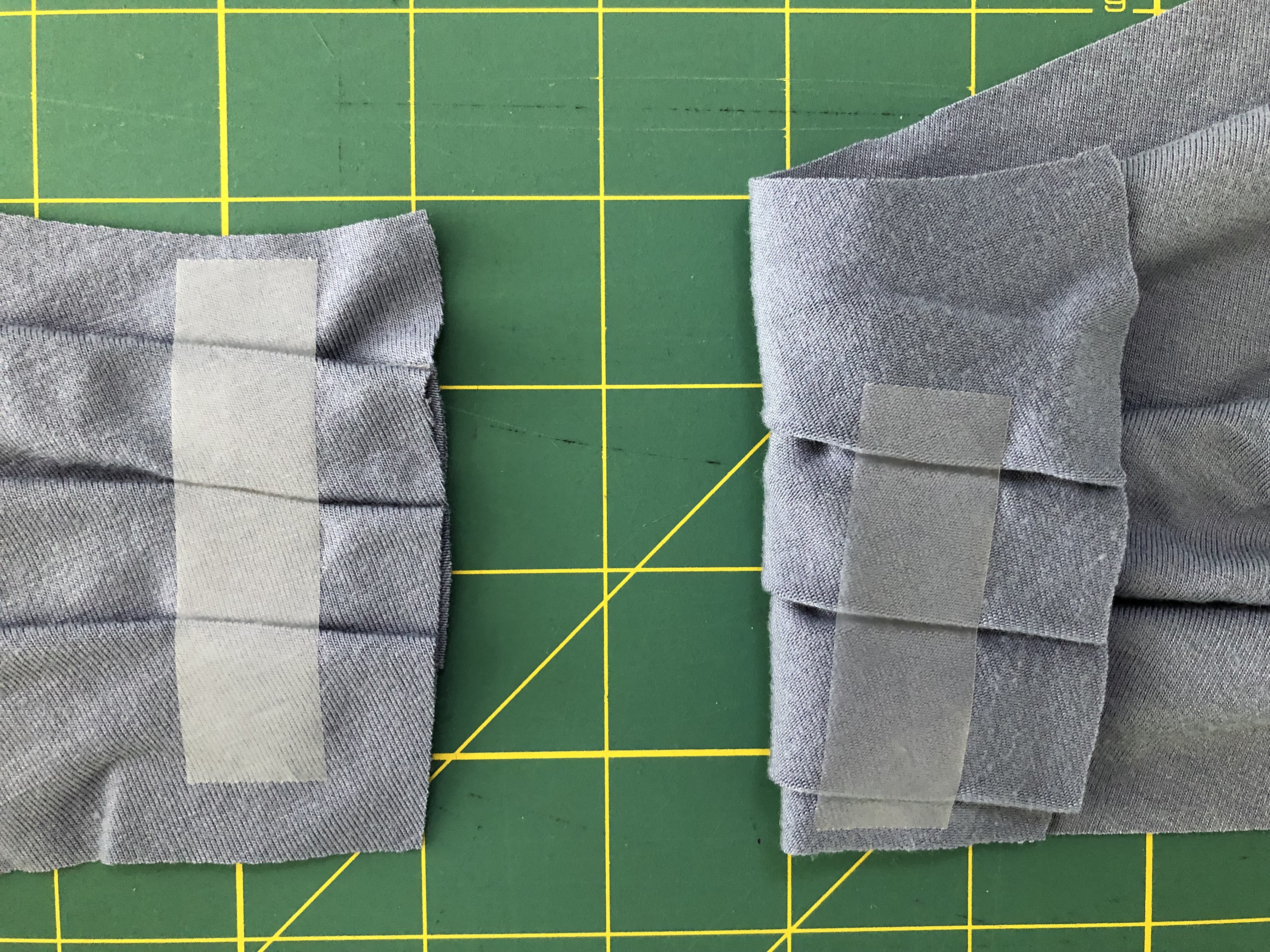 scotch tape pleats