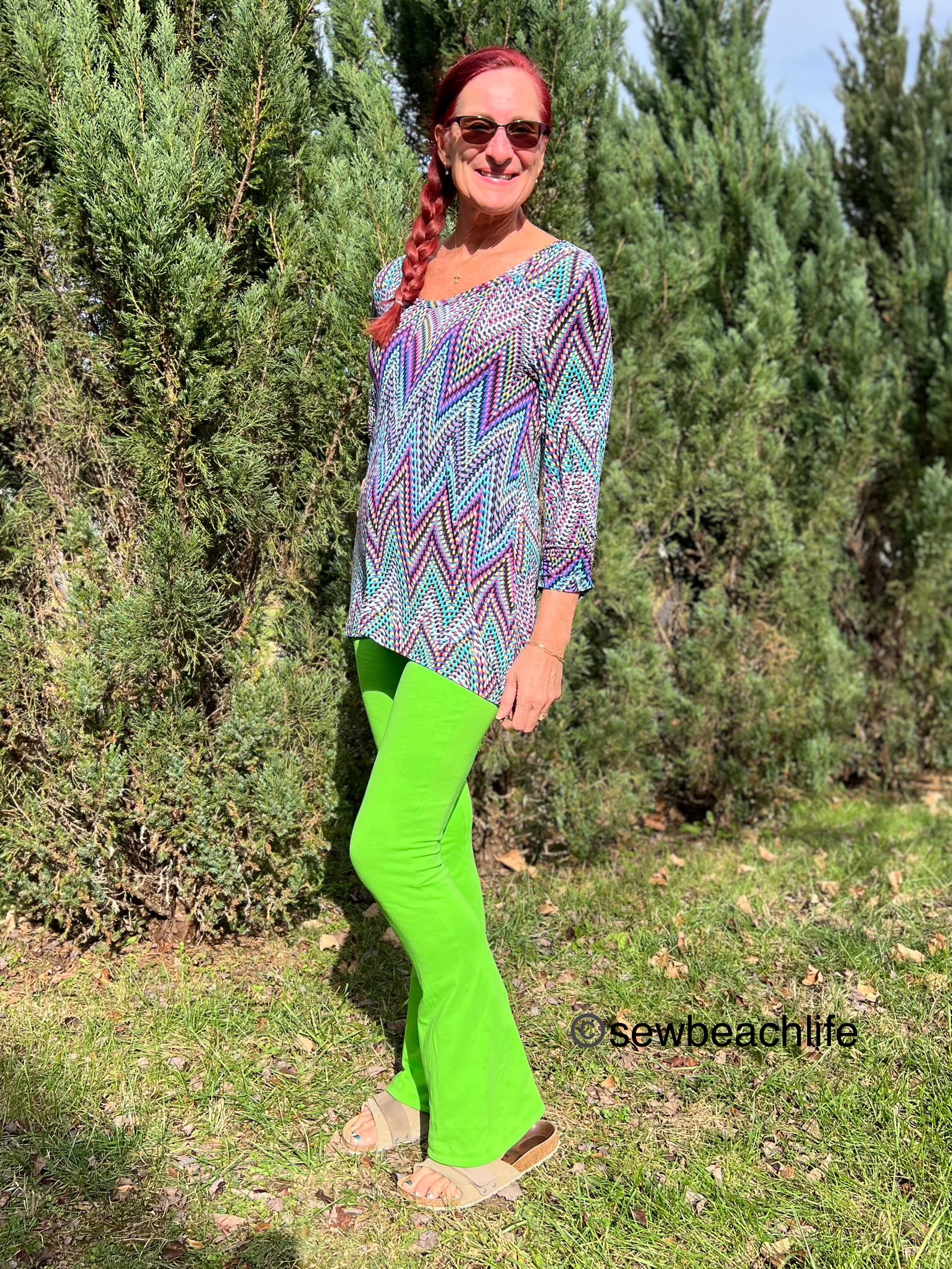 Cropped Leggings with Flare in Dust Pink